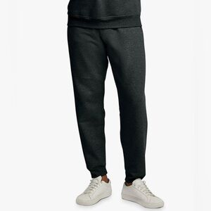 Fruit of the Loom Eversoft Joggers Small Dark Gray Fleece Sweatpants Relaxed Fit